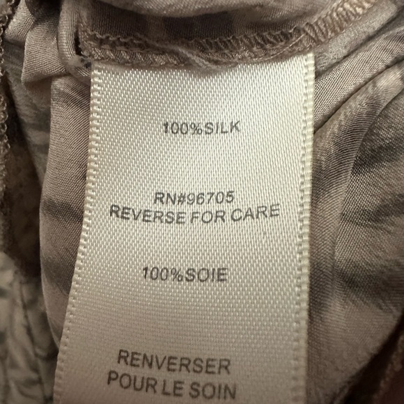 Rebecca Taylor Animal Print Silk Mini Dress Size 12 Blouson Balloon Sleeve - Picture 4 of 5